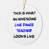 leraar lijndans, geweldige keramisch ornament (Links)