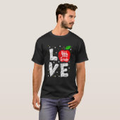 Leraar Love 4th Grade Apple T-shirt (Voorkant volledig)