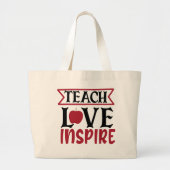 Leraar Love Inspire Grote Tote Bag (Voorkant)