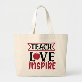 Leraar Love Inspire Grote Tote Bag