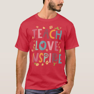 Leraar Love Inspire Vinatge Teacher Laatste dag of T-shirt