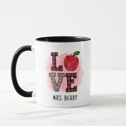 Leraar Love Red Apple Mok (Links)