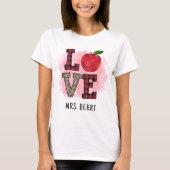 Leraar Love Red Apple T-shirt (Voorkant)