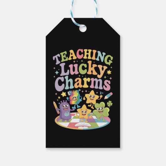 Leraar Lucky Charms op Patrick's Day Cadeaulabel (Achterkant)