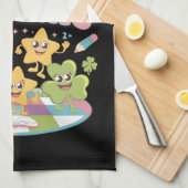 Leraar Lucky Charms op Patrick's Day Theedoek (Quarter Fold)