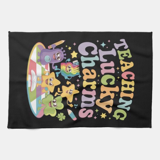 Leraar Lucky Charms op Patrick's Day Theedoek (Horizontaal)