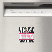 Leraar Magneet - Zwart Zebra Print (Insitu (Vaatwasser))