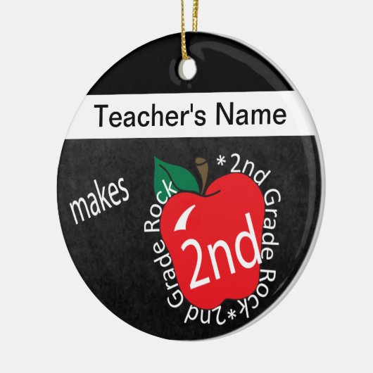 Leraar Makes 2de Grade Rock | Chalkboard Keramisch Ornament (Links)