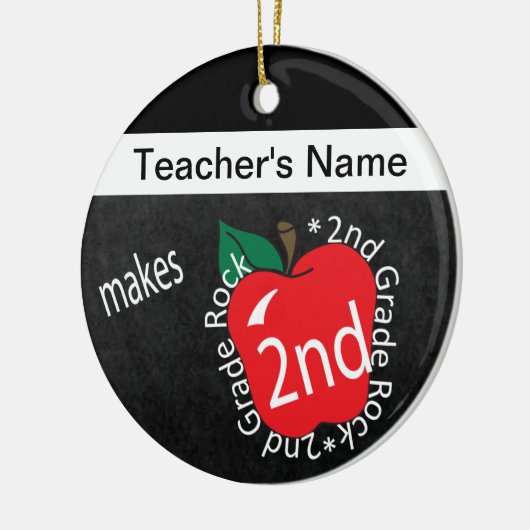 Leraar Makes 2de Grade Rock | Chalkboard Keramisch Ornament (Links)