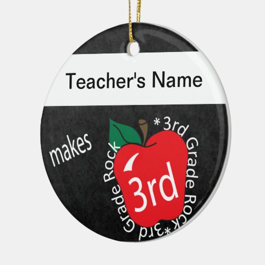 Leraar Makes 3rd Grade Rock | Chalkboard Keramisch Ornament (Links)