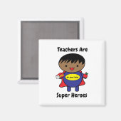 Leraar Male African American Hero Personalize Magneet (Voorkant / Achterkant)