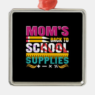 Leraar mam is terug naar school metalen ornament