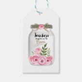 leraar Mason Jar Flowers Cadeaulabel (Voorkant)