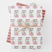 leraar Mason Jar Flowers Inpakpapier Vel (In situ)