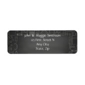 Leraar met Blackboard grafische achtergrond Etiket (Voorkant)