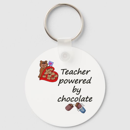 Leraar met chocolade sleutelhanger (Voorkant)