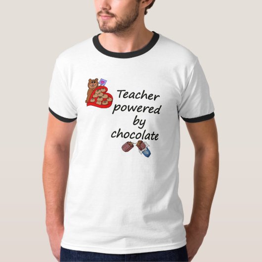 Leraar met chocolade t-shirt (Voorkant)