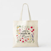 Leraar met citaat die me helpt om te bloeien tote bag (Achterkant)