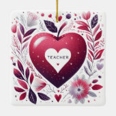 Leraar met hart keramisch ornament (Achterkant)