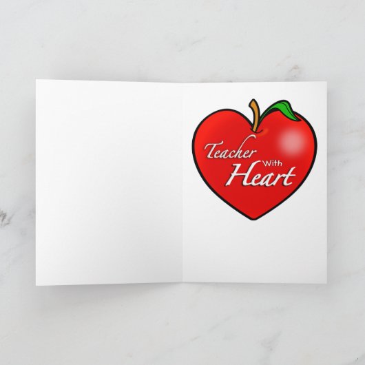 Leraar met Hart Valentijn Feestdagen Kaart (Binnen)