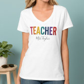 Leraar met naam Terug naar School T-Shirt