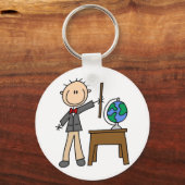 Leraar Met Wereldbol Sleutelhanger (Voorkant)