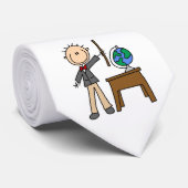 Leraar Met Wereldbol Stropdas (Opgerold)