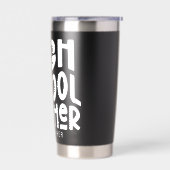 Leraar Middelbaar Onderwijs Eenvoudige Tekst Geïsoleerde Drinkbeker (Links)