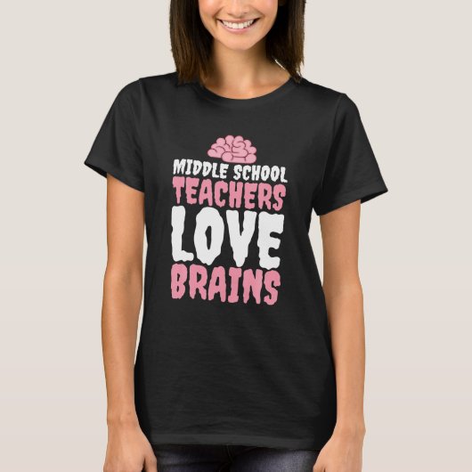 Leraar middelbare school Halloween Funny Teachers T-shirt (Voorkant)