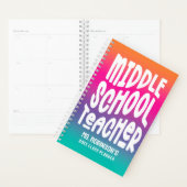 Leraar Middelbare School Kleurrijke Ombre Klas Planner (Display)