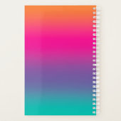 Leraar Middelbare School Kleurrijke Ombre Klas Planner (Achterkant)