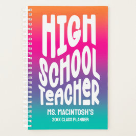 Leraar Middelbare School Kleurrijke Ombre   Planner
