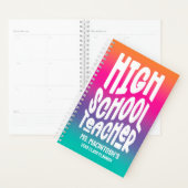 Leraar Middelbare School Kleurrijke Ombre Planner (Display)