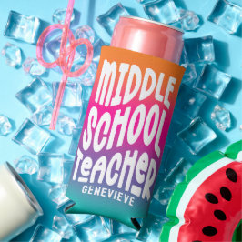 Leraar Middelbare School Kleurrijke Ombre Seltzer Blikjeskoeler