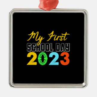Leraar Mijn eerste schooldag 2023 Metalen Ornament