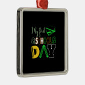 Leraar mijn eerste schooldag metalen ornament (Rechts)