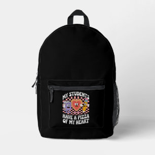 Leraar Mijn Leerlingen Hebben Een Pizza Van Mijn H Bedrukte Rugzak