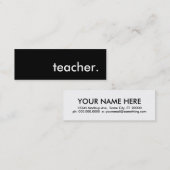 leraar. mini visitekaartje (Voorkant / Achterkant)