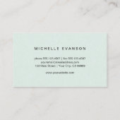 Leraar Mint Groen Eenvoudig Rood Apple Elegant Visitekaartje (Achterkant)