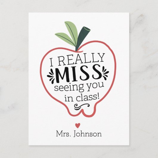 Leraar Miss die je in het Briefkaart ziet (Voorkant)