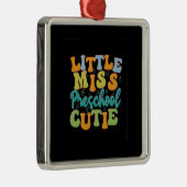 Leraar Miss Preschool Cutie Metalen Ornament (Rechts)