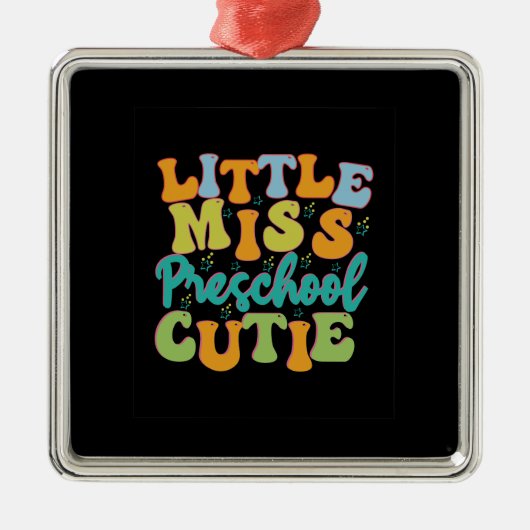 Leraar Miss Preschool Cutie Metalen Ornament (Voorkant)