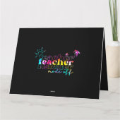 Leraar Mode Uit Gelukkig Laatste Dag van School Zo Kaart (Achterkant)