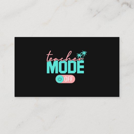 Leraar mode van Happy Last Day of School Summer B Visitekaartje (Achterkant)