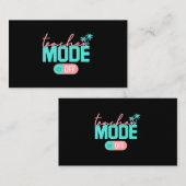 Leraar mode van Happy Last Day of School Summer B Visitekaartje (Voorkant / Achterkant)