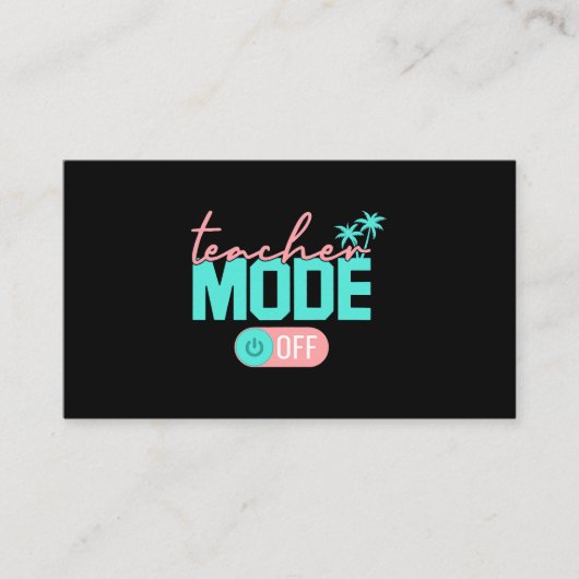 Leraar mode van Happy Last Day of School Summer B Visitekaartje (Voorkant)