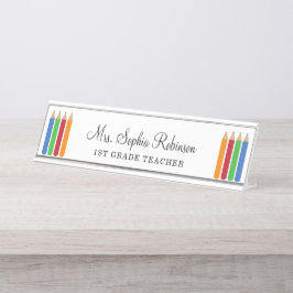 Leraar Modern gepersonaliseerd Bureau Naambordje