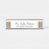 Leraar Modern gepersonaliseerd Bureau Naambordje (Voorkant)