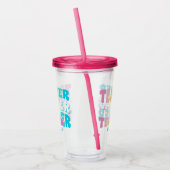 Leraar Moderne Regenboog Kleuren Gepersonaliseerde Acryl Drinkbeker (Links)