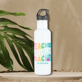 Leraar Moderne Regenboog Kleuren Gepersonaliseerde Waterfles